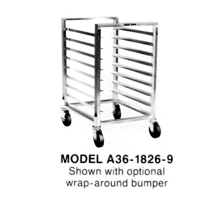 Product image #1 for Dinex Mobile Full-Height Open-Side Aluminum Pan Rack for 8 18 x 26 Inch Pans