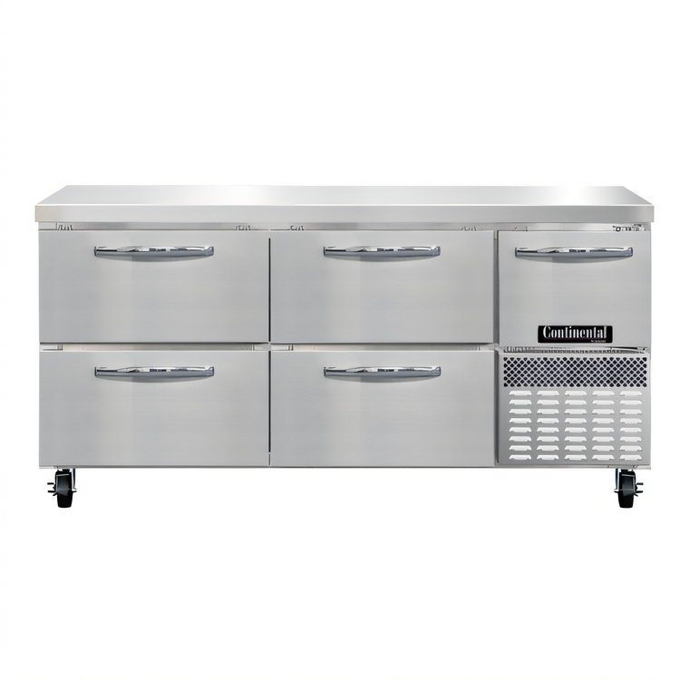 Product image #1 for Continental Refrigerator FA68SN-D 68" Shallow Depth Worktop Freezer with Drawers