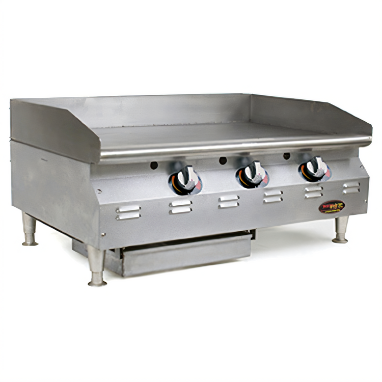 Product image #1 for RedHots Chef's Line Extra-Deep 48-Inch Countertop LP Gas Griddle with Manual Controls