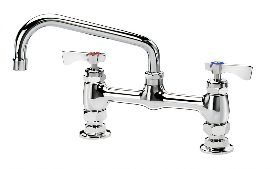 Product image #1 for Krowne Royal Series Deck Mount Manual Faucet with 8-Inch Centers and 8-Inch Swing Spout