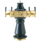 Thumbnail image #1 for Micro Matic USA Vienna CT500E-6KR Countertop Glycol-Cooled 6-Faucet Draft Beer Tower with Ceramic Column