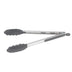 Thumbnail image #1 for Winco 12-Inch Stainless Steel Non-Scratch Silicone Grip Locking Utility Tongs