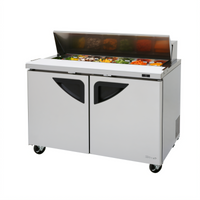 Turbo Air Super Deluxe 48-1/4-Inch Two-Section 2-Door Sandwich/Salad Prep Table, 12-Pan Opening