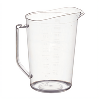 Winco 4 Qt Clear Polycarbonate Measuring Cup with Raised Graduation Markings