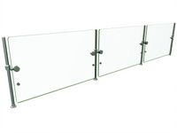 Hatco Flav-R-Shield™ ORBIT100-120 3-Bay Single-Sided Full-Service Pass-Over Food Shield, 120W x 2D x 18H