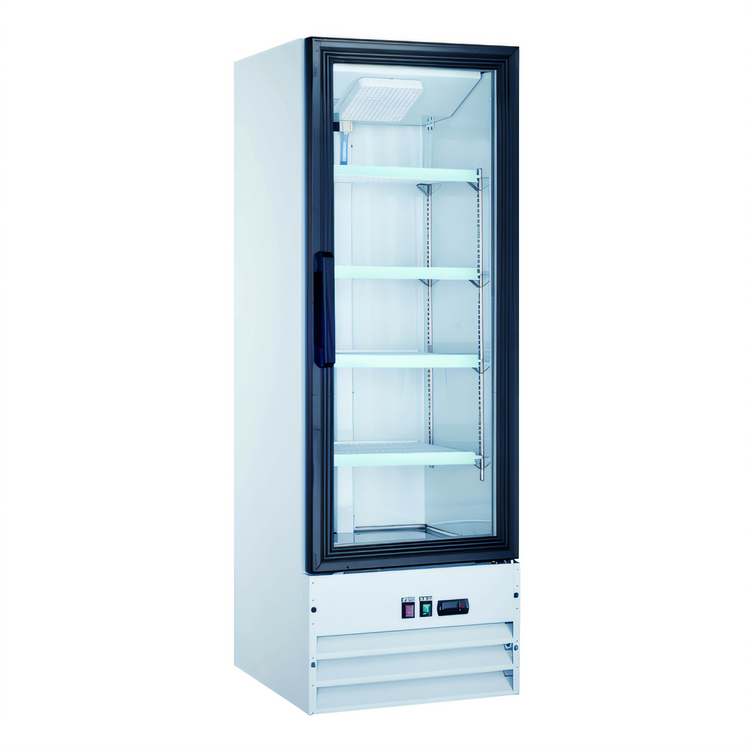 Product image #1 for Omcan RE-CN-0009-HC One-Section Reach-In Display Refrigerator, 9.1 Cu. Ft., Bottom Mount, Glass Door