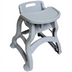 Thumbnail image #1 for Gray Polypropylene Commercial High Chair with Detachable Tray and Seatbelt
