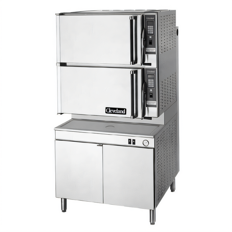 Product image #1 for Cleveland Range Classic ConvectionPro XVII Gas Commercial Steamer, 2-Compartment, 36-Inch Cabinet Base