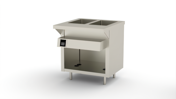 Product image #1 for Thurmaduke EW-2-DLPG Deluxe Ganged Waterless Well Unit - 2 Pan, Electric