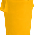 Thumbnail image #1 for CFS Brands Bronco 84104404 44-Gallon Round Stackable Polyethylene Waste Container with Handles, Bag Cinches, and Drag Skids, Yellow Case of 3