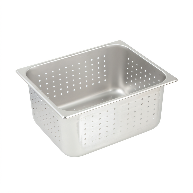 Product image #1 for Winco 1/2 Size Perforated Steam Table Pan, 6-Inch Deep, 22 Gauge 18/8 Stainless Steel