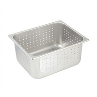 Winco 1/2 Size Perforated Steam Table Pan, 6-Inch Deep, 22 Gauge 18/8 Stainless Steel