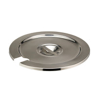 Winco 7 Qt Notched/Slotted Stainless Steel Inset Cover, Mirror Finish