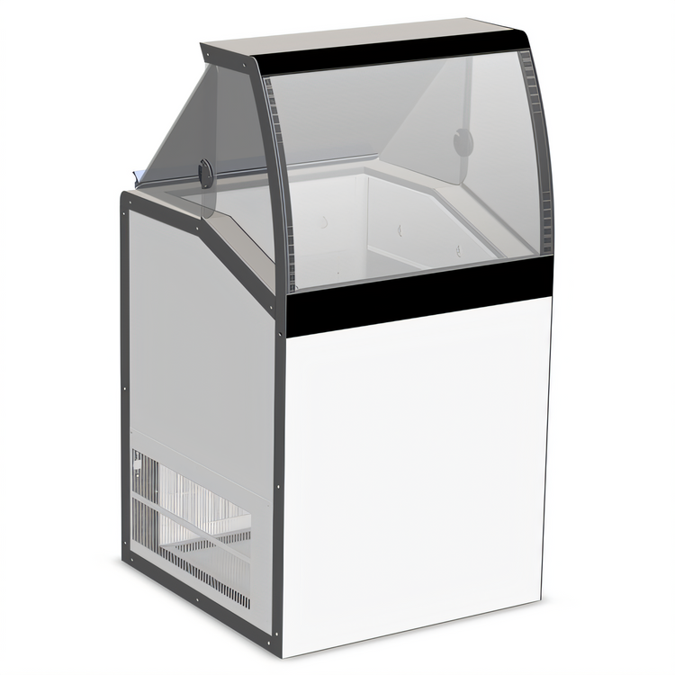 Product image #1 for Master-Bilt DD-26LCG Low Curved Glass Ice Cream Dipping/Display Freezer Cabinet, 4-Tub Capacity