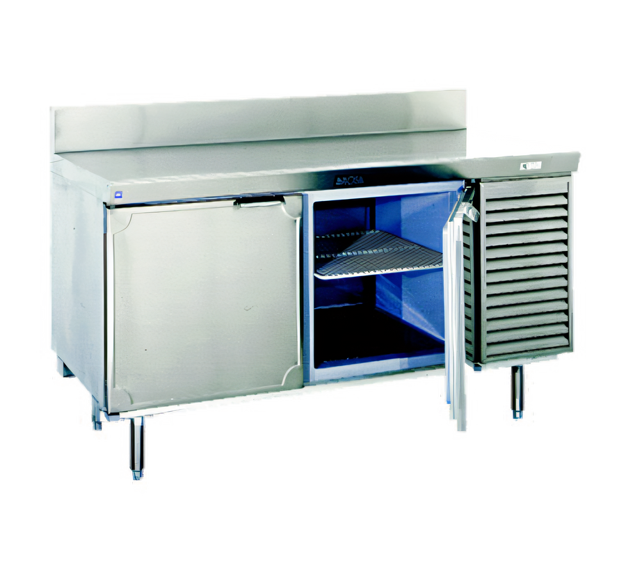 Product image #1 for La Rosa Refrigeration 74-Inch Three-Section Worktop Freezer Base with Doors, Self-Contained Side-Mounted Refrigeration