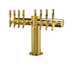 Thumbnail image #1 for Metropolis T 8-Faucet Countertop Glycol-Cooled Draft Beer Tower, 24-Inch, PVD Brass