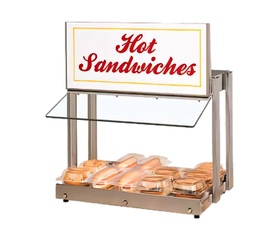 Product image #1 for Hatco Glo-Ray® Single Horizontal Shelf Countertop Display Warmer with Heated Base and Infrared Top Heat
