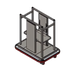 Thumbnail image #1 for Open Mobile Glass Rack Dispenser Cart for 10 x 20 Racks, Single Stack