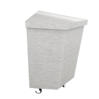 Duke Thurmaduke 45° Corner Triangle Utility Station, 32-Inch, Stainless Steel Top, Enclosed Base