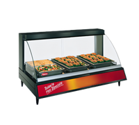 Hatco Glo-Ray Designer Countertop Heated Display Case, Single Shelf, 3-Pan, Curved Glass