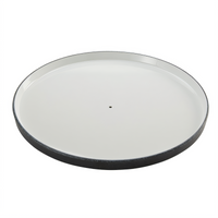 American Metalcraft Lift Collection Round Melamine Lift Plate, 15-7/8 Inch, White with Black Speckles