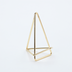 Thumbnail image #1 for American Metalcraft Geometric Gold Metal Menu Card Holder, 3-Inch