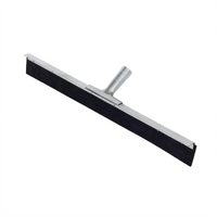 Traditional 24 Inch Straight Floor Squeegee with Galvanized Metal Frame, Black