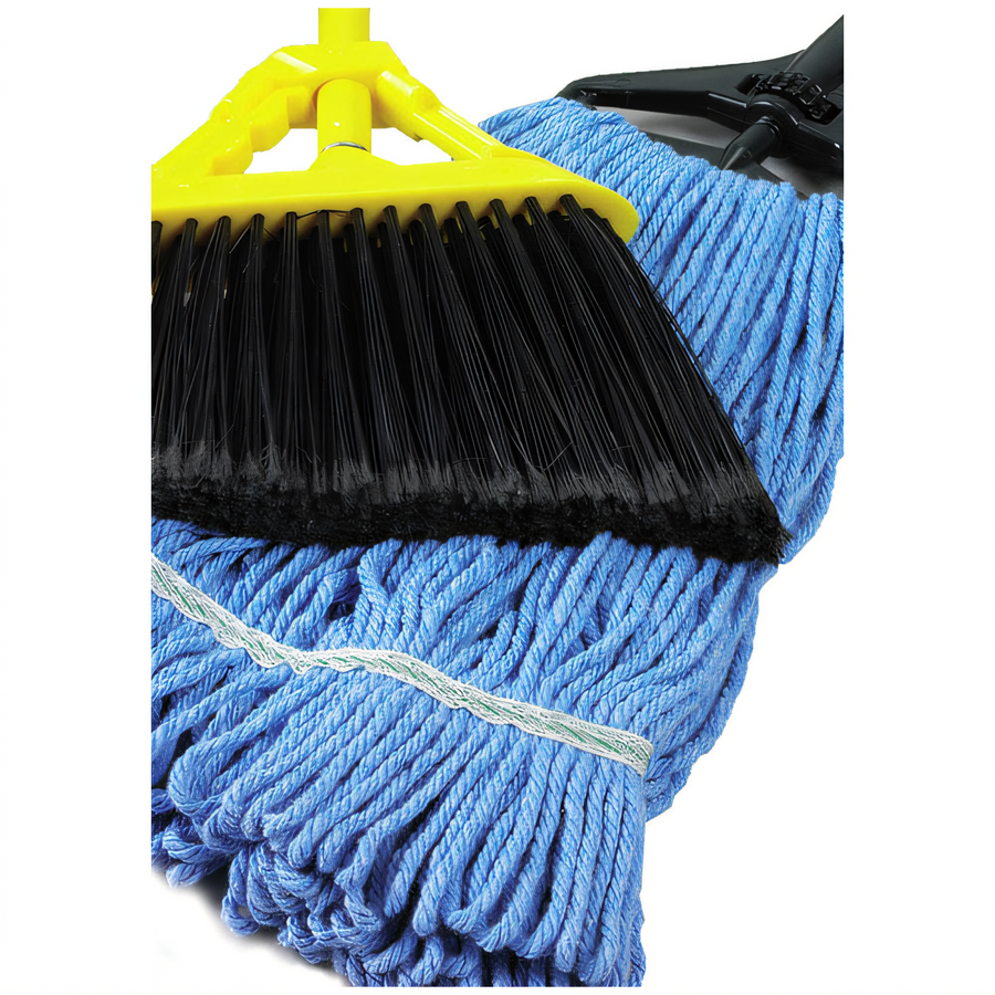 Product image #1 for JW Atomic Large Looped-End Mop Head, 32 oz., 5-Inch Mesh Blue Band, Blue
