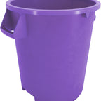 Thumbnail image #1 for CFS Brands Bronco 84101089 10-Gallon Round Purple Waste Bin Trash Container Case of 6