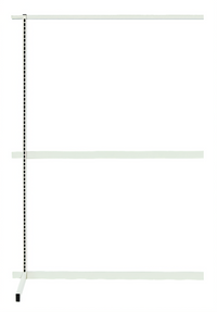 Quantum Single-Sided Partition Wall Add-On Unit, 48W x 26D x 70H, White Finish