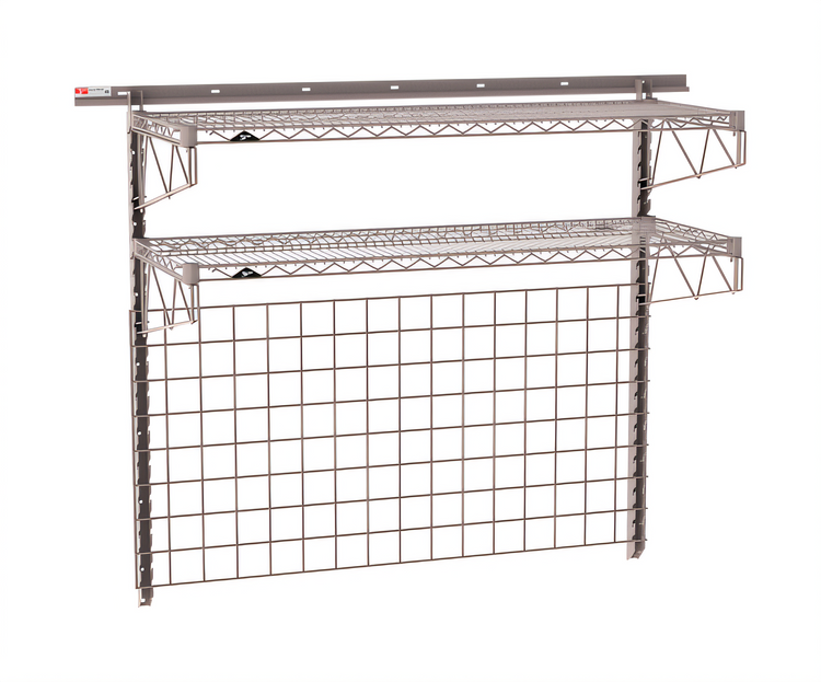 Product image #1 for Metro SmartWall Wall-Mount Starter Shelving Station Base Kit with 24 x 48 Grid and 18 x 48 Shelves