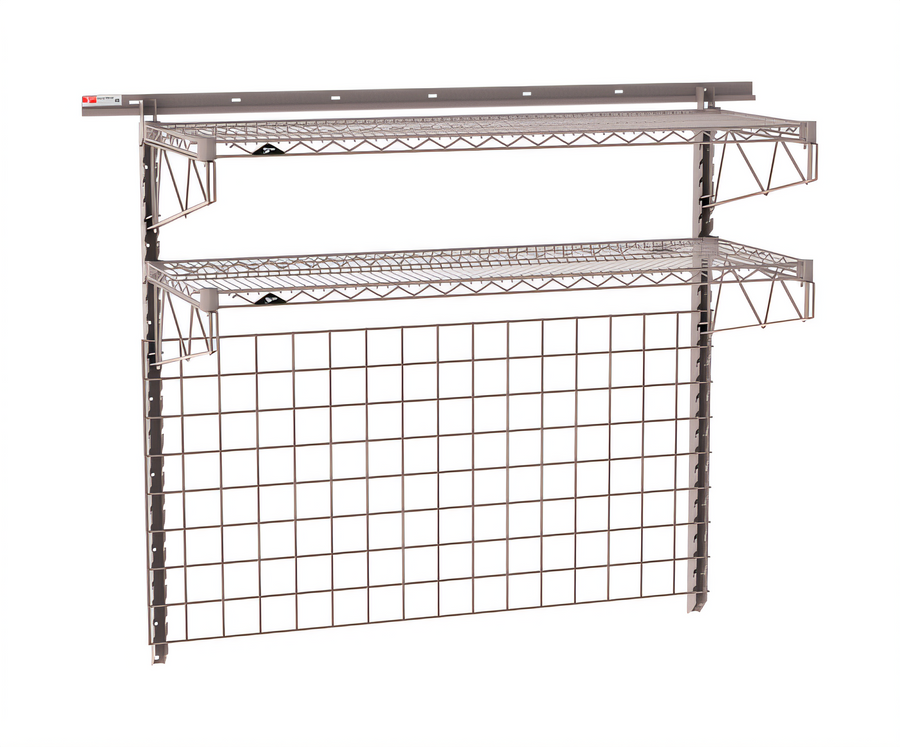 Product image #1 for Metro SmartWall Wall-Mount Starter Shelving Station Base Kit with 24 x 48 Grid and 18 x 48 Shelves