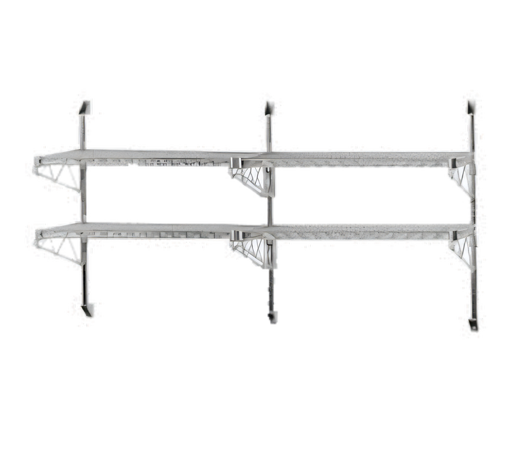 Product image #1 for Advance Tabco Special Value Series 2-Tier Adjustable Wall-Mount Wire Shelving Post & Brackets for 18-Inch Deep Shelves