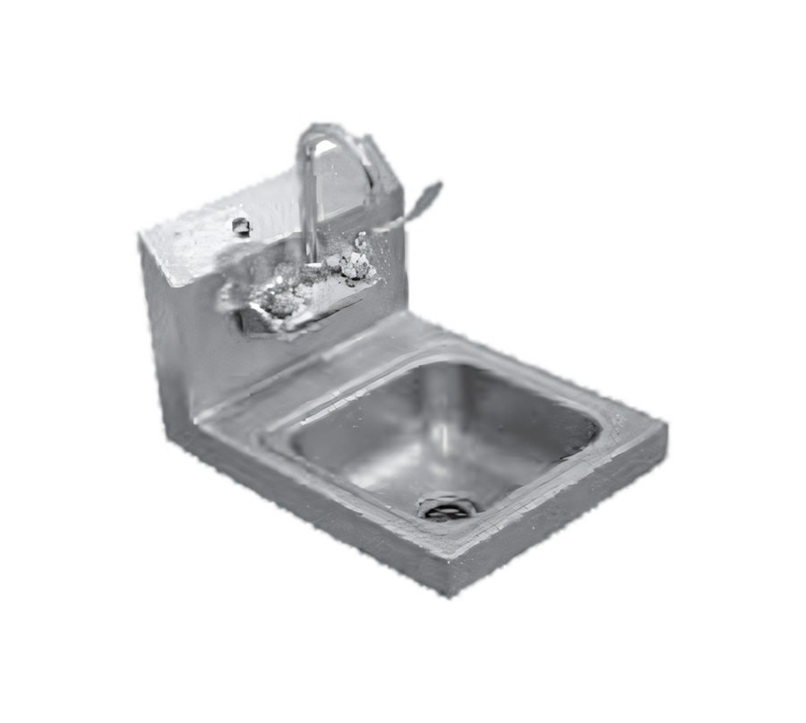 Product image #1 for Serv-Ware Wall-Mounted Stainless Steel Hand Sink with 9 x 9 x 4 Bowl and Faucet
