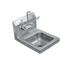 Thumbnail image #1 for Serv-Ware Wall-Mounted Stainless Steel Hand Sink with 9 x 9 x 4 Bowl and Faucet