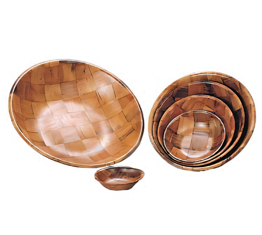 Product image #1 for Admiral Craft Woven Keyaki Wood Salad Bowl, 10-Inch Round x 3-Inch Deep