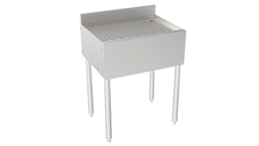Product image #1 for Krowne Silver Series 24-Inch Stainless Steel Underbar Drainboard with 3-Inch Backsplash