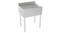 Krowne Silver Series 24-Inch Stainless Steel Underbar Drainboard with 3-Inch Backsplash