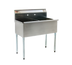 Thumbnail image #1 for Eagle Group Two-Compartment Utility Sink with Legs, 37-3/8 Inch W x 25 Inch D, 16 Gauge 430 Stainless Steel
