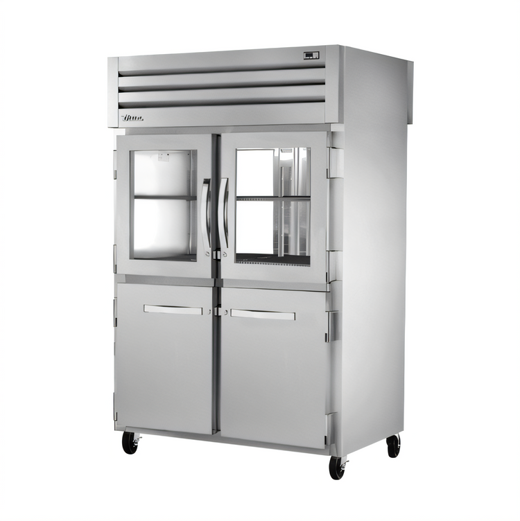 Product image #1 for True SPEC SERIES Two-Section Pass-Thru Combination Refrigerator with Half Glass Front Doors and Glass Rear Doors