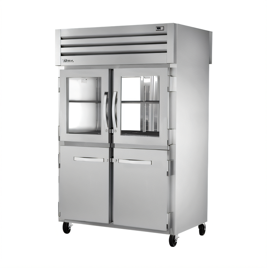 Product image #1 for True SPEC SERIES Two-Section Pass-Thru Combination Refrigerator with Half Glass Front Doors and Glass Rear Doors