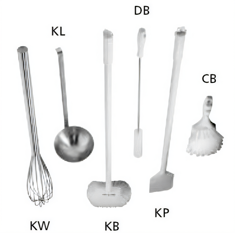 Product image #1 for Cleveland Range 6-Piece Kettle Accessory Kit with Paddle, Whip, Brushes, and Ladle