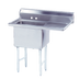 Thumbnail image #1 for Advance Tabco 1-Compartment Fabricated Sink with 18-Inch Right Drainboard, 16 x 20 x 14 Bowl, 14-Gauge 304 Stainless Steel