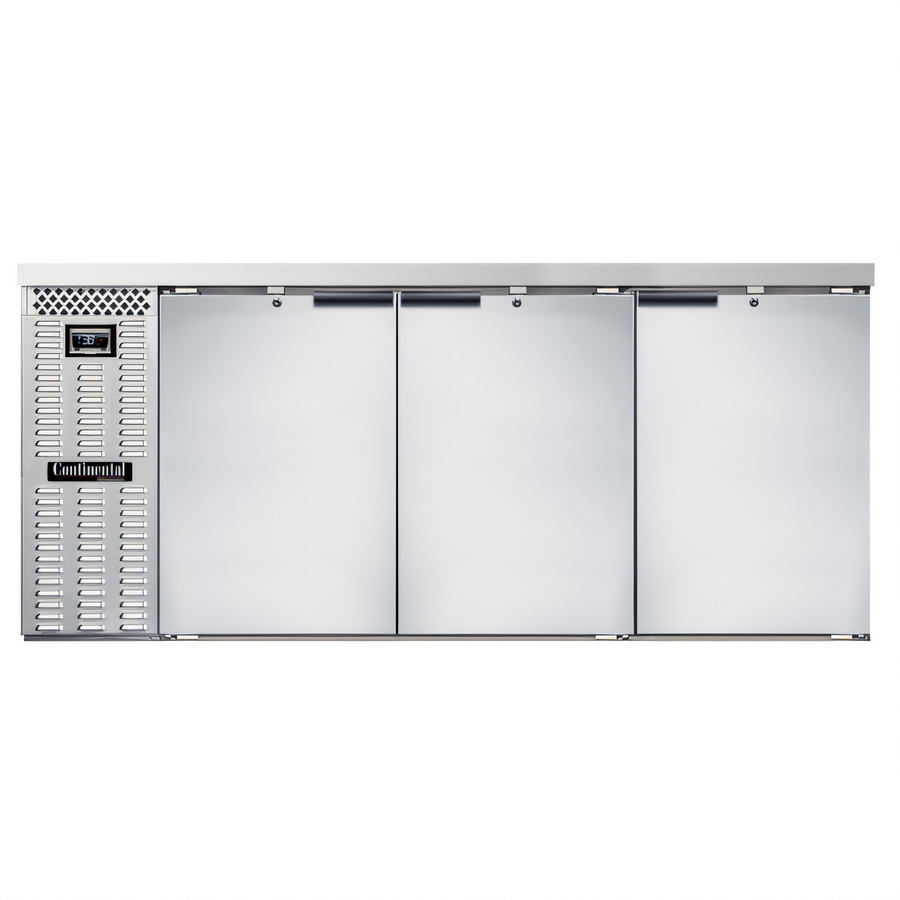 Product image #1 for Continental Refrigerator BB79NSS 79" 3-Door Back Bar Cooler with Stainless Steel Top