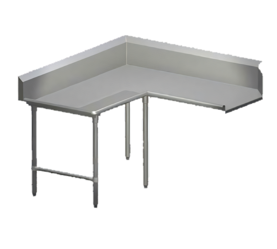 Product image #1 for John Boos Pro-Bowl L-Shaped Corner Clean Dishtable, 60" Machine-to-Corner x 60" Corner-to-End, Right-to-Left Operation, 14-Gauge Stainless Steel