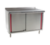 Thumbnail image #1 for Spec-Master Marine Series 72-Inch x 24-Inch Stainless Steel Cabinet Base Work Table with Hinged Doors and Rear Up-Turn