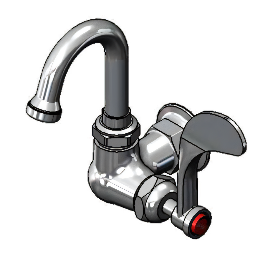 Product image #1 for Single Wall Mount Pantry Faucet with 3 Inch Swivel Gooseneck and Ceramic Cartridge