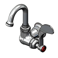 Single Wall Mount Pantry Faucet with 3 Inch Swivel Gooseneck and Ceramic Cartridge