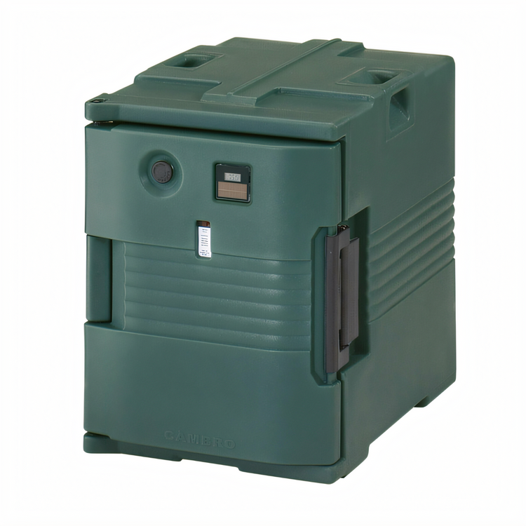Product image #1 for Cambro Ultra Pan Carrier H-Series Heated Front-Loading Food Pan Carrier, 1 Compartment, 110V, Granite Green