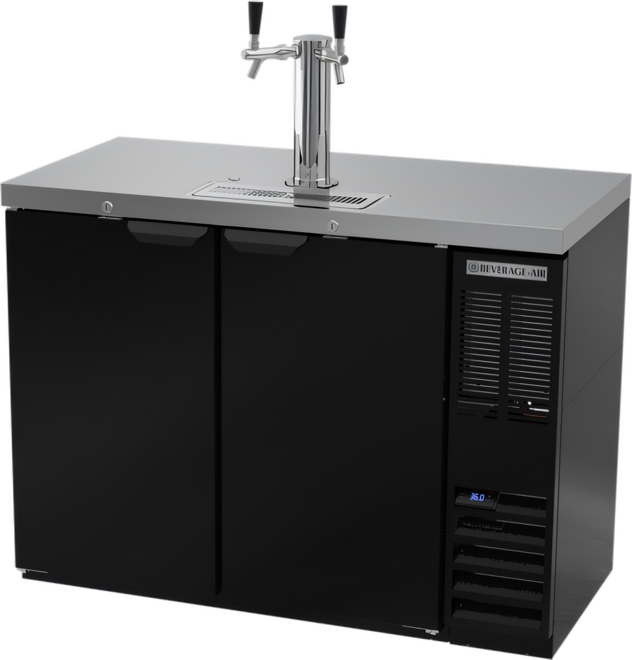 Product image #1 for Beverage-Air DD48HC-B 48-Inch Direct Draw Beer Dispenser, 2-Door, 2-Keg, Single Tower